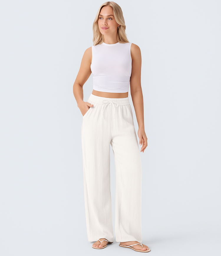 Lisa | Comfortabele & Luchtige Linnen Broek met Elegante Pijpen | 1+1 Gratis