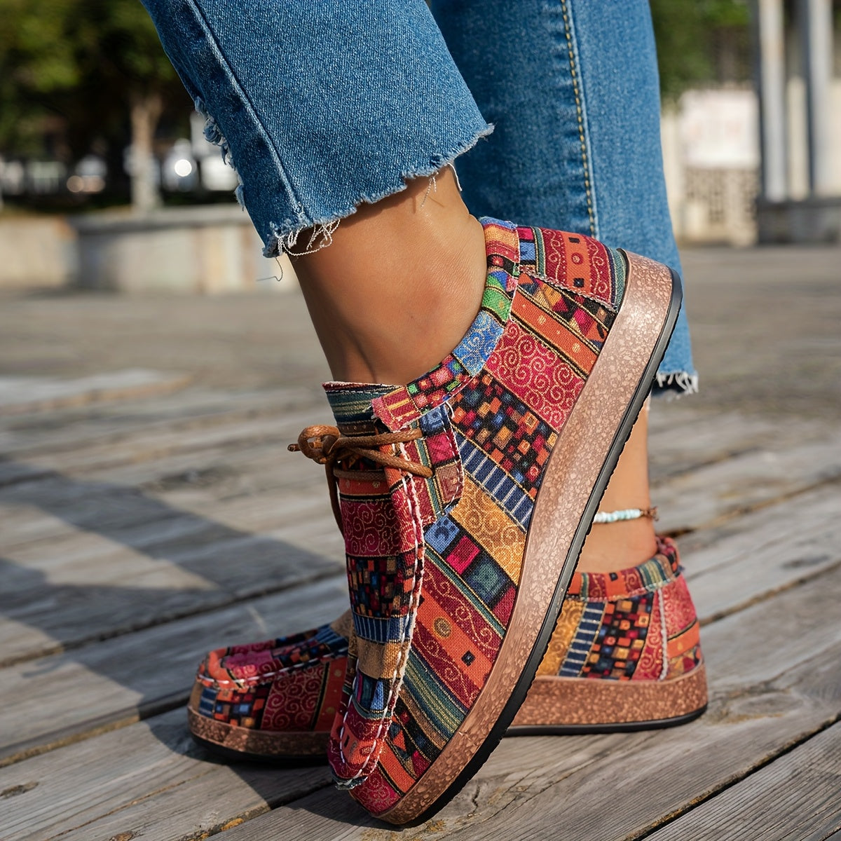 Sophie™ | Kleurrijke Retro Damesschoenen