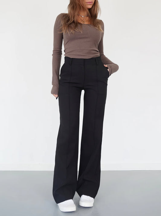 Arna | Elegante High-Waist Pantalon met Rechte Pijp