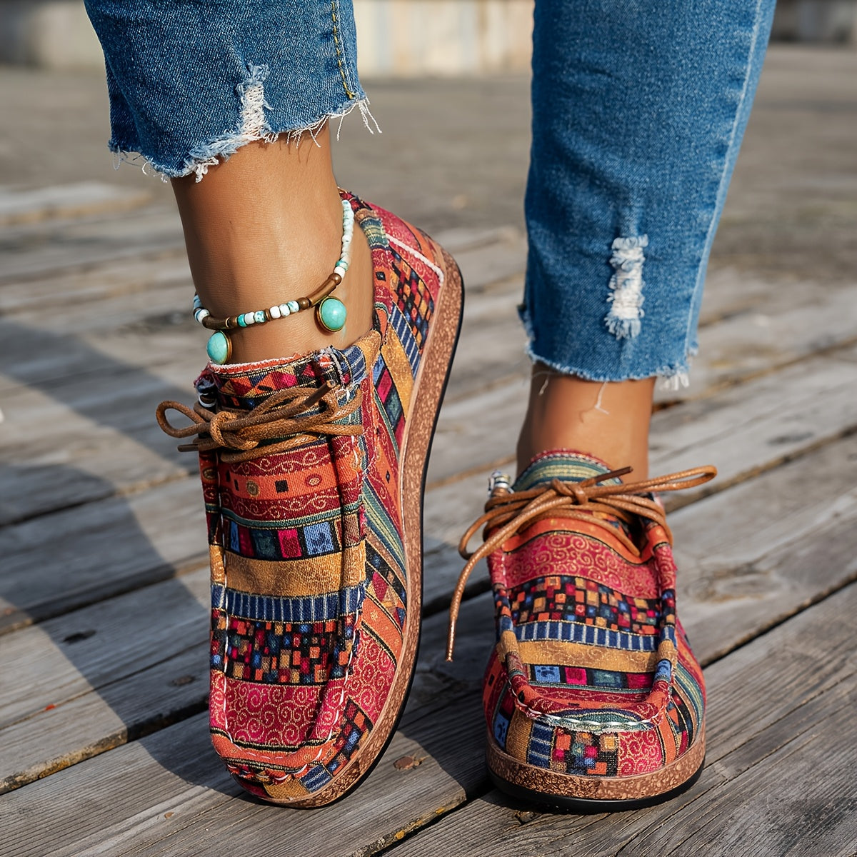 Sophie™ | Kleurrijke Retro Damesschoenen