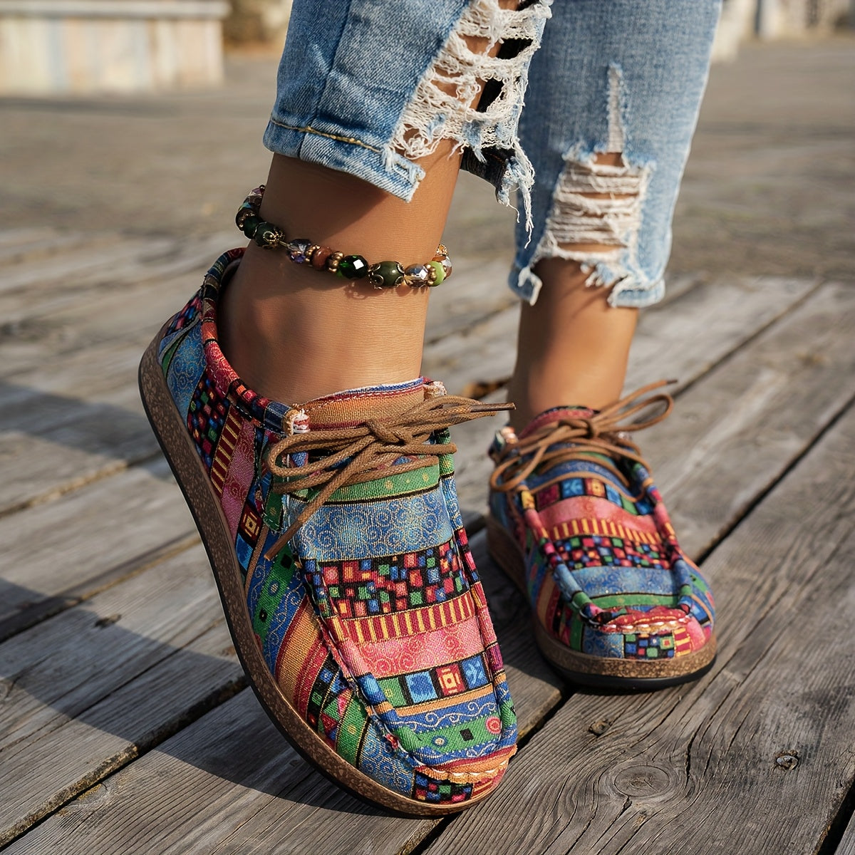 Sophie™ | Kleurrijke Retro Damesschoenen