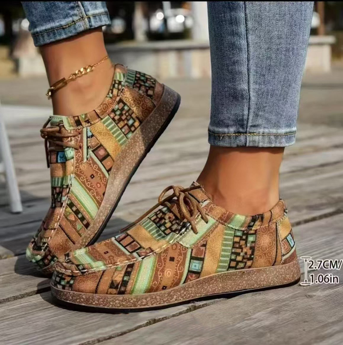 Sophie™ | Kleurrijke Retro Damesschoenen