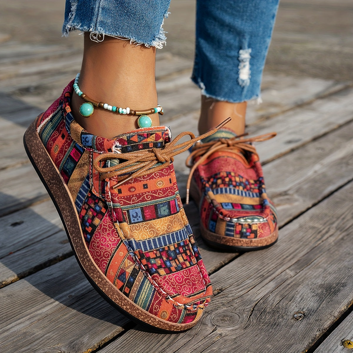 Sophie™ | Kleurrijke Retro Damesschoenen