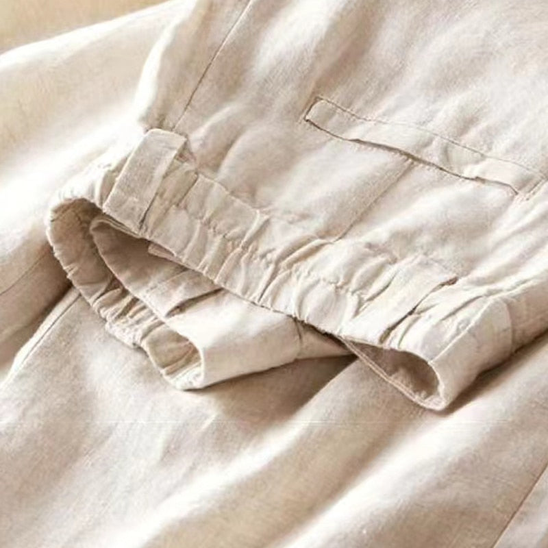 Victorie | Luchtige Linnen Broek met Wijde Pijpen