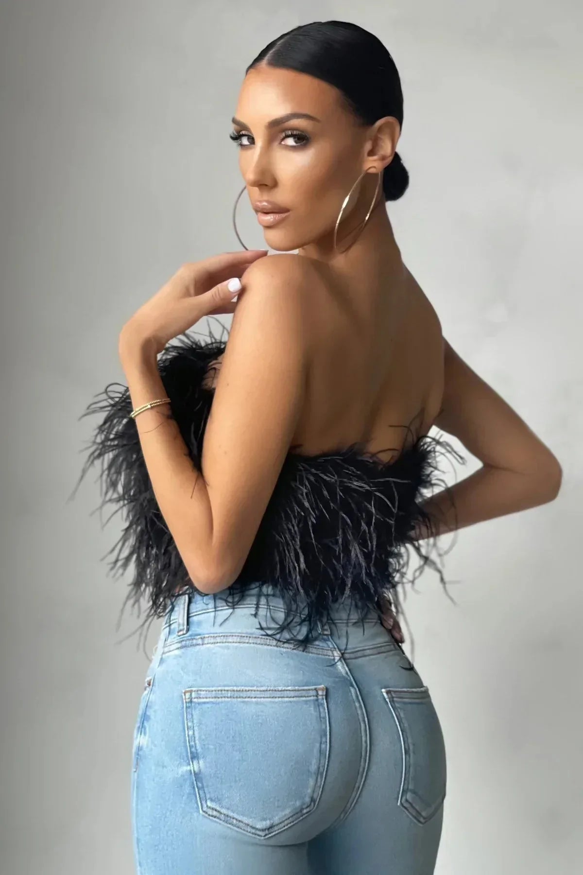 Genevieve | Feather Crop Top