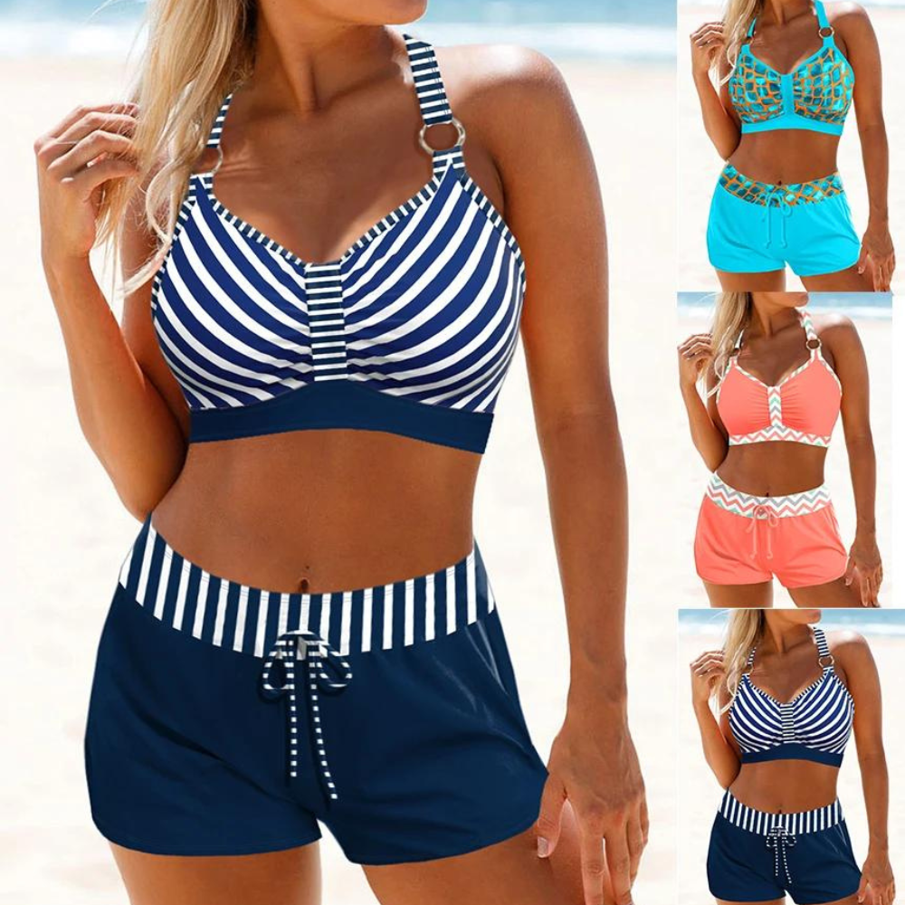 Adaline | Nautische Bikini Set met Shorts