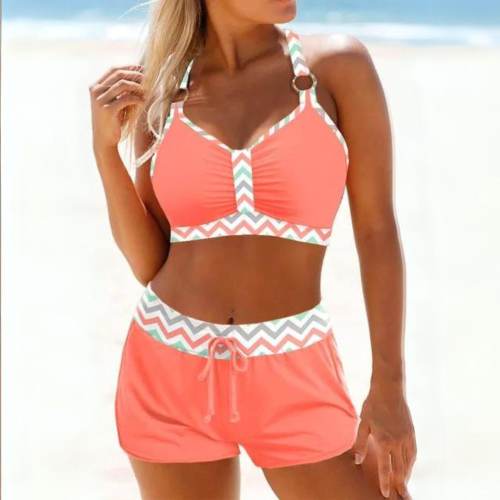 Adaline | Nautische Bikini Set met Shorts