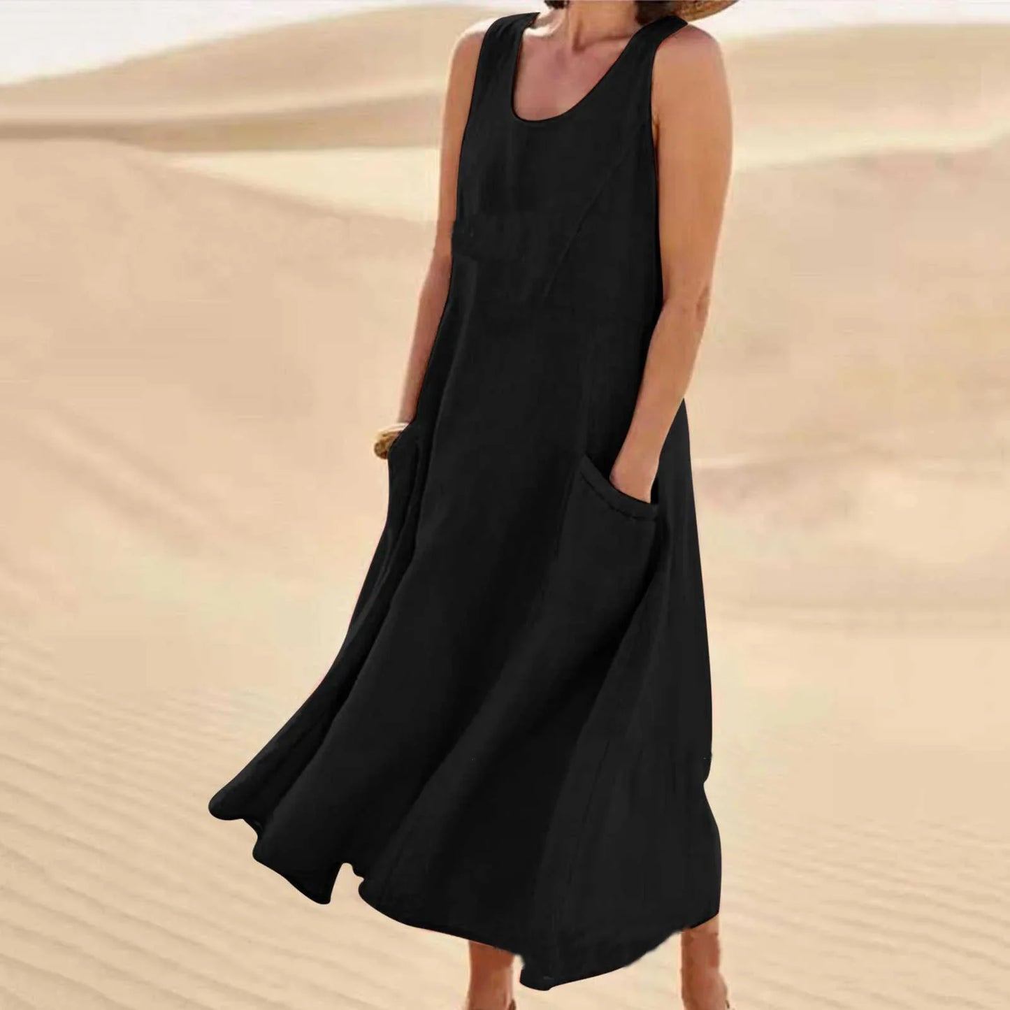elegante linnen jurk
