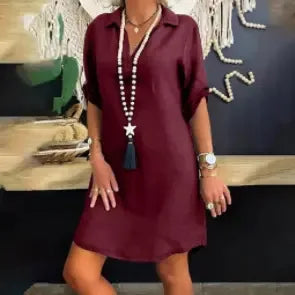 Sophia linnen Jurk