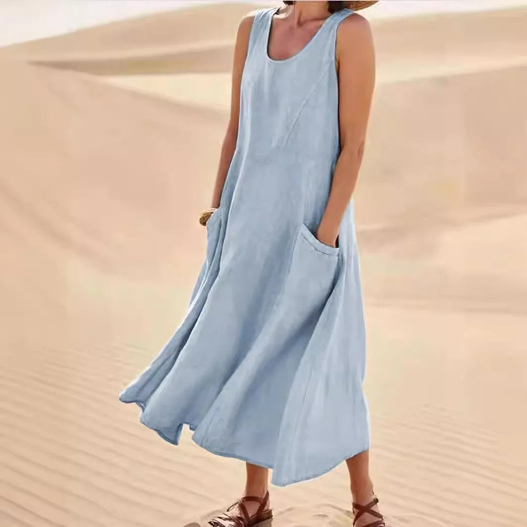 elegante linnen jurk