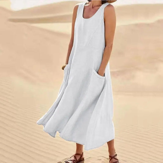 elegante linnen jurk
