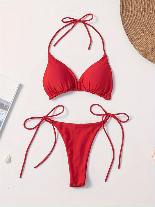 Lacie | Sensuele Triangel Bikini met Verstelbare Touwtjes