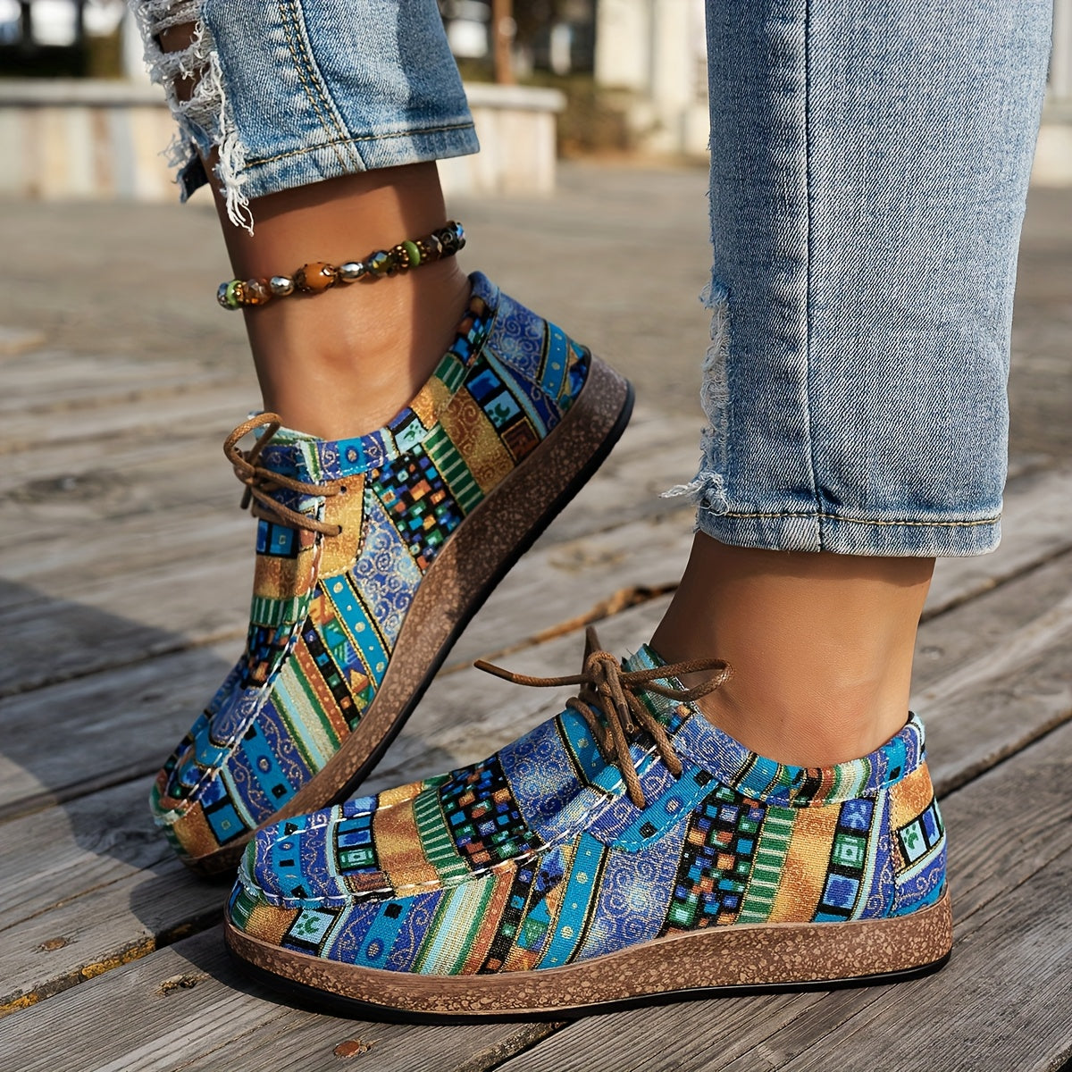 Sophie™ | Kleurrijke Retro Damesschoenen
