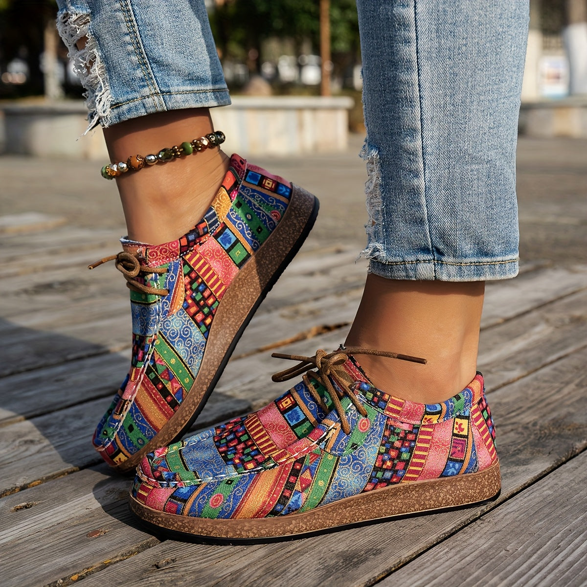 Sophie™ | Kleurrijke Retro Damesschoenen