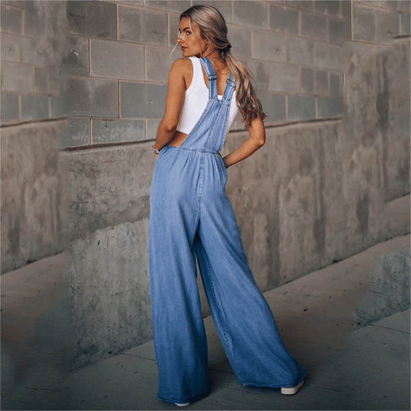 Nela | Denim Tuinbroek Jumpsuit