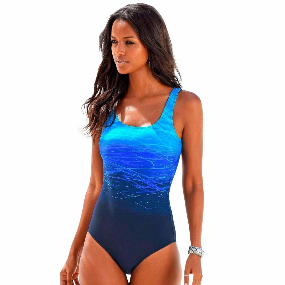 Jazzlyn | Sneldrogend Ombre Gradient Eendelig Sportbadpak