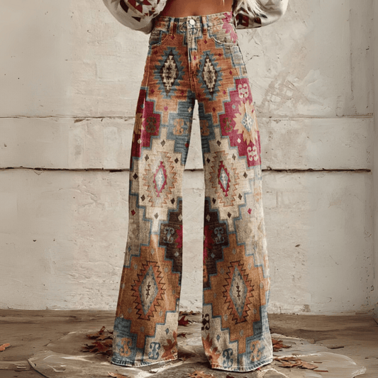 Angelina | Boho Vintage Flared Jeans