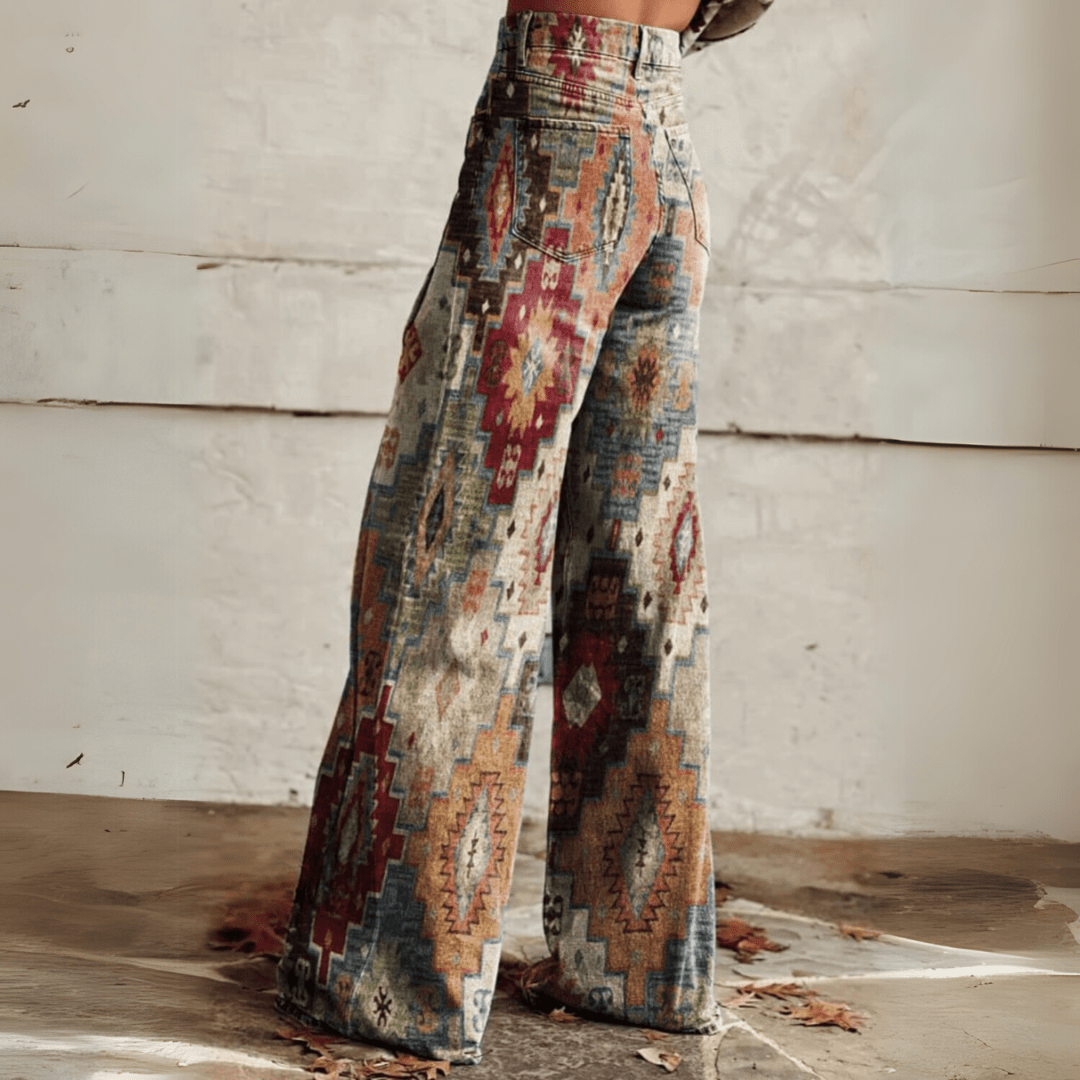 Angelina | Boho Vintage Flared Jeans