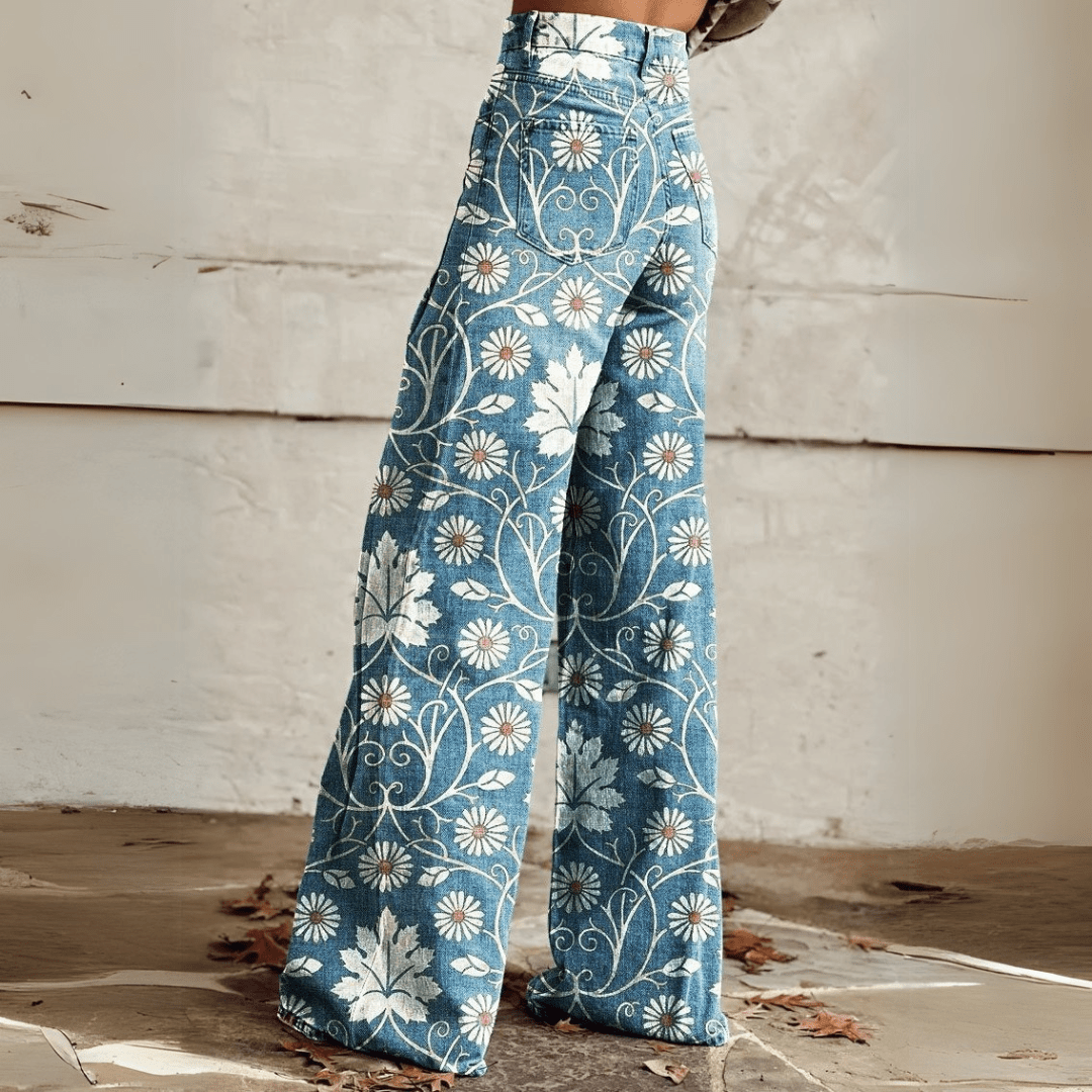 Angelina | Boho Vintage Flared Jeans