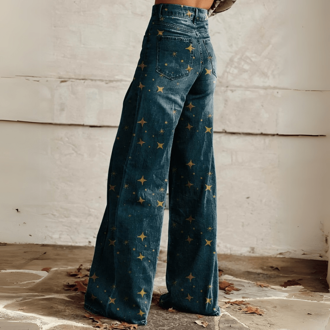 Angelina | Boho Vintage Flared Jeans